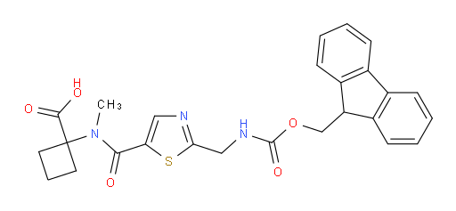 1-{N-methyl2-[({[(9H-fluoren-9-yl)methoxy]carbonyl}amino)methyl]-1,3-thiazole-5-amido}cyclobutane-1-carboxylic acid