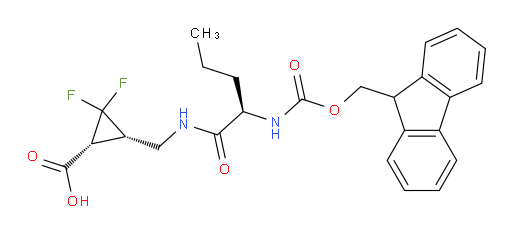 (1RS,3SR)-3-{[(2R)-2-({[(9H-fluoren-9-yl)methoxy]carbonyl}amino)pentanamido]methyl}-2,2-difluorocyclopropane-1-carboxylic acid