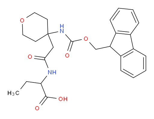 2-{2-[4-({[(9H-fluoren-9-yl)methoxy]carbonyl}amino)oxan-4-yl]acetamido}butanoic acid