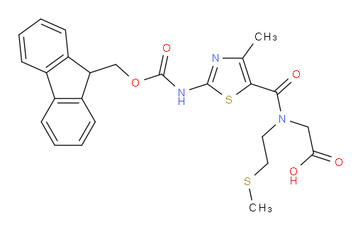 2-{1-[2-({[(9H-fluoren-9-yl)methoxy]carbonyl}amino)-4-methyl-1,3-thiazol-5-yl]-N-[2-(methylsulfanyl)ethyl]formamido}acetic acid