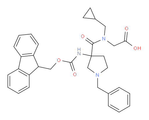 2-{1-[1-benzyl-3-({[(9H-fluoren-9-yl)methoxy]carbonyl}amino)pyrrolidin-3-yl]-N-(cyclopropylmethyl)formamido}acetic acid