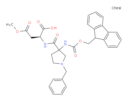 (2S)-2-{[1-benzyl-3-({[(9H-fluoren-9-yl)methoxy]carbonyl}amino)pyrrolidin-3-yl]formamido}-4-methoxy-4-oxobutanoic acid