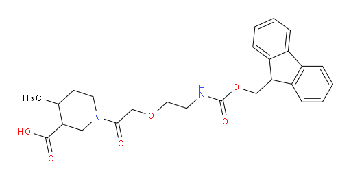 1-{2-[2-({[(9H-fluoren-9-yl)methoxy]carbonyl}amino)ethoxy]acetyl}-4-methylpiperidine-3-carboxylic acid