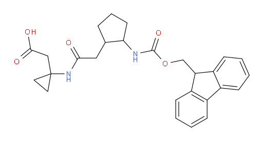 2-(1-{2-[2-({[(9H-fluoren-9-yl)methoxy]carbonyl}amino)cyclopentyl]acetamido}cyclopropyl)acetic acid