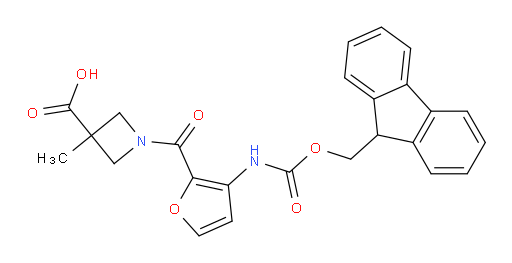 1-[3-({[(9H-fluoren-9-yl)methoxy]carbonyl}amino)furan-2-carbonyl]-3-methylazetidine-3-carboxylic acid