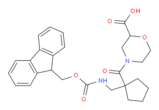 4-{1-[({[(9H-fluoren-9-yl)methoxy]carbonyl}amino)methyl]cyclopentanecarbonyl}morpholine-2-carboxylic acid
