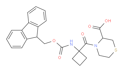 4-[1-({[(9H-fluoren-9-yl)methoxy]carbonyl}amino)cyclobutanecarbonyl]thiomorpholine-3-carboxylic acid