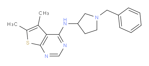 1-benzyl-N-{5,6-dimethylthieno[2,3-d]pyrimidin-4-yl}pyrrolidin-3-amine
