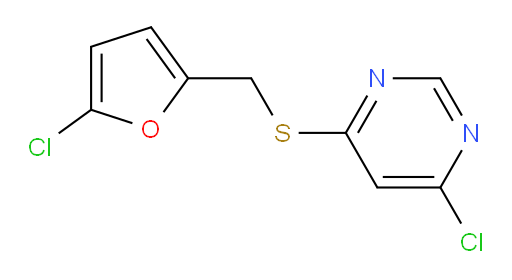 4-chloro-6-{[(5-chlorofuran-2-yl)methyl]sulfanyl}pyrimidine