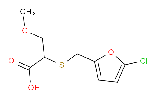 2-{[(5-chlorofuran-2-yl)methyl]sulfanyl}-3-methoxypropanoic acid