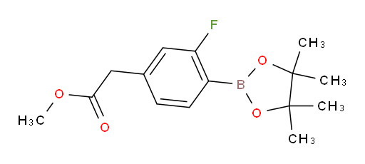 methyl 2-[3-fluoro-4-(4,4,5,5-tetramethyl-1,3,2-dioxaborolan-2-yl)phenyl]acetate