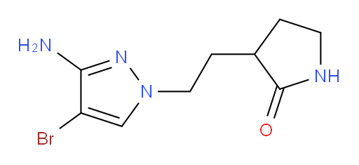 3-[2-(3-amino-4-bromo-1H-pyrazol-1-yl)ethyl]pyrrolidin-2-one