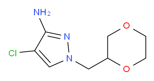 4-chloro-1-[(1,4-dioxan-2-yl)methyl]-1H-pyrazol-3-amine