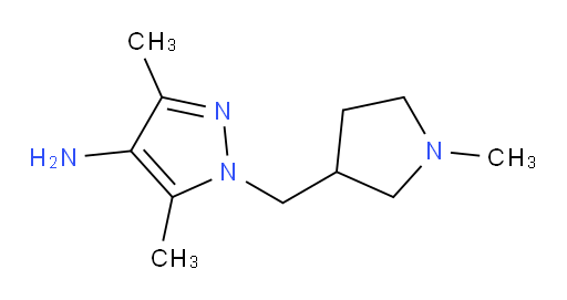 3,5-dimethyl-1-[(1-methylpyrrolidin-3-yl)methyl]-1H-pyrazol-4-amine