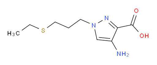 4-amino-1-[3-(ethylsulfanyl)propyl]-1H-pyrazole-3-carboxylic acid
