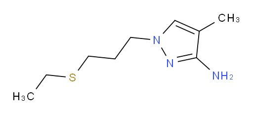 1-[3-(ethylsulfanyl)propyl]-4-methyl-1H-pyrazol-3-amine