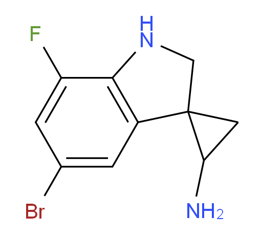 5'-bromo-7'-fluoro-1',2'-dihydrospiro[cyclopropane-1,3'-indole]-3-amine