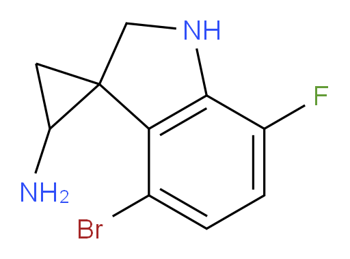 4'-bromo-7'-fluoro-1',2'-dihydrospiro[cyclopropane-1,3'-indole]-3-amine