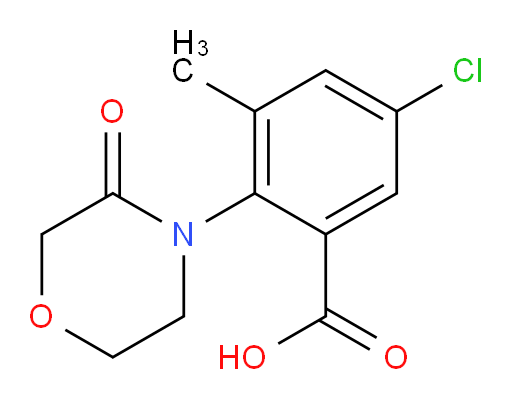 5-chloro-3-methyl-2-(3-oxomorpholin-4-yl)benzoic acid