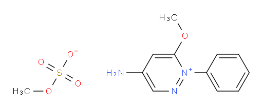 4-amino-6-methoxy-1-phenylpyridazin-1-ium methyl sulfate