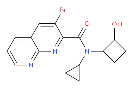 3-bromo-N-cyclopropyl-N-(2-hydroxycyclobutyl)-1,8-naphthyridine-2-carboxamide