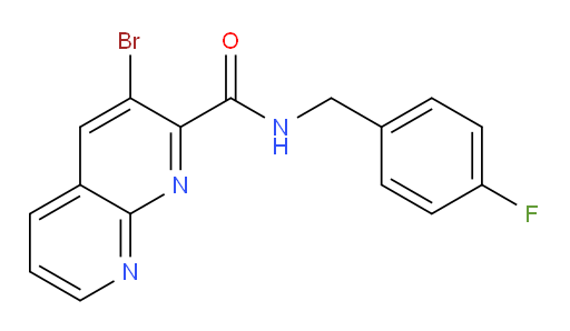 3-bromo-N-(4-fluorobenzyl)-1,8-naphthyridine-2-carboxamide