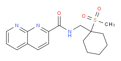 N-((1-(methylsulfonyl)cyclohexyl)methyl)-1,8-naphthyridine-2-carboxamide