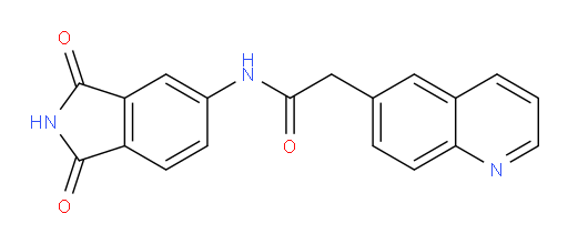 N-(1,3-dioxoisoindolin-5-yl)-2-(quinolin-6-yl)acetamide