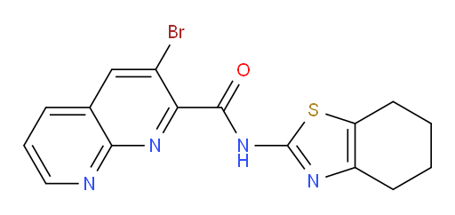 3-bromo-N-(4,5,6,7-tetrahydrobenzo[d]thiazol-2-yl)-1,8-naphthyridine-2-carboxamide
