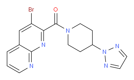 (4-(2H-1,2,3-triazol-2-yl)piperidin-1-yl)(3-bromo-1,8-naphthyridin-2-yl)methanone