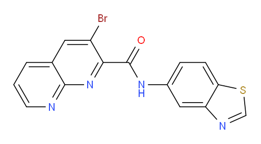 N-(benzo[d]thiazol-5-yl)-3-bromo-1,8-naphthyridine-2-carboxamide