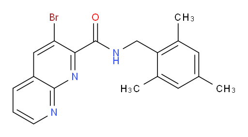 3-bromo-N-(2,4,6-trimethylbenzyl)-1,8-naphthyridine-2-carboxamide