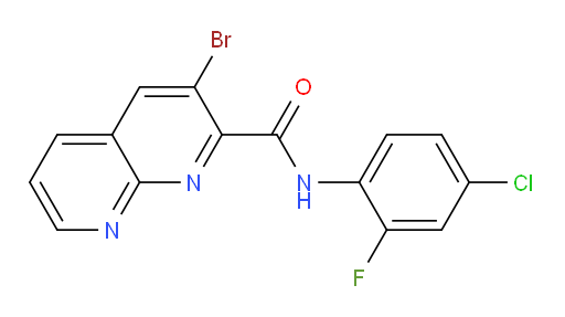3-bromo-N-(4-chloro-2-fluorophenyl)-1,8-naphthyridine-2-carboxamide