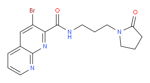3-bromo-N-(3-(2-oxopyrrolidin-1-yl)propyl)-1,8-naphthyridine-2-carboxamide