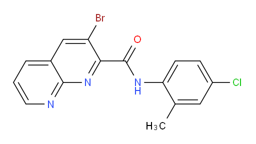 3-bromo-N-(4-chloro-2-methylphenyl)-1,8-naphthyridine-2-carboxamide