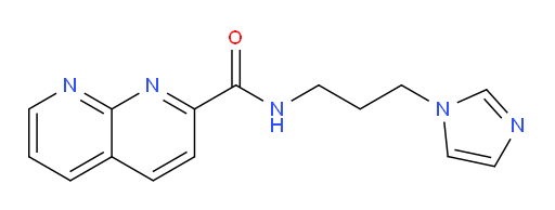 N-(3-(1H-imidazol-1-yl)propyl)-1,8-naphthyridine-2-carboxamide