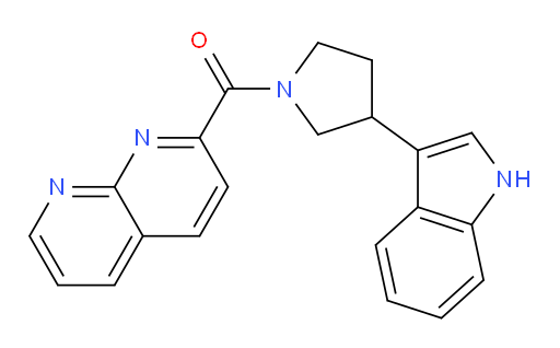 (3-(1H-indol-3-yl)pyrrolidin-1-yl)(1,8-naphthyridin-2-yl)methanone