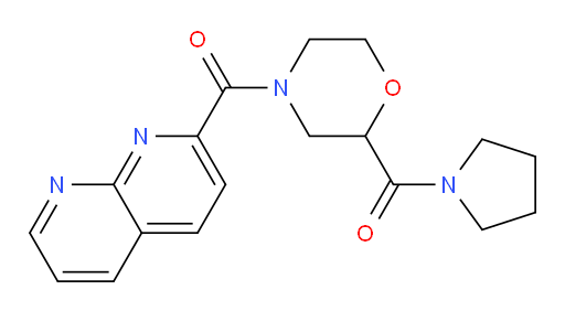 (4-(1,8-naphthyridine-2-carbonyl)morpholin-2-yl)(pyrrolidin-1-yl)methanone