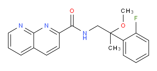 N-(2-(2-fluorophenyl)-2-methoxypropyl)-1,8-naphthyridine-2-carboxamide