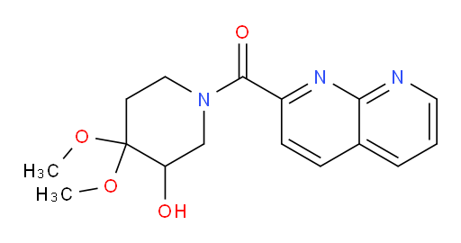 (3-hydroxy-4,4-dimethoxypiperidin-1-yl)(1,8-naphthyridin-2-yl)methanone