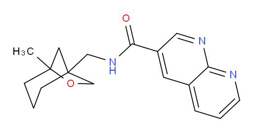N-((5-methyl-6-oxabicyclo[3.2.1]octan-1-yl)methyl)-1,8-naphthyridine-3-carboxamide