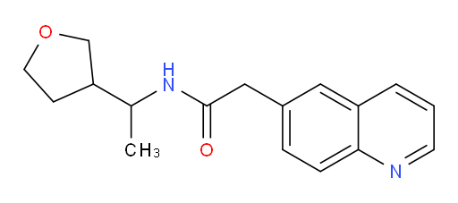 2-(quinolin-6-yl)-N-(1-(tetrahydrofuran-3-yl)ethyl)acetamide