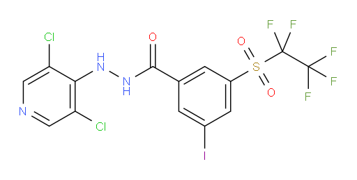 N'-(3,5-dichloropyridin-4-yl)-3-iodo-5-((perfluoroethyl)sulfonyl)benzohydrazide