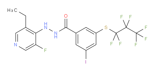 N'-(3-ethyl-5-fluoropyridin-4-yl)-3-iodo-5-((perfluoropropyl)thio)benzohydrazide