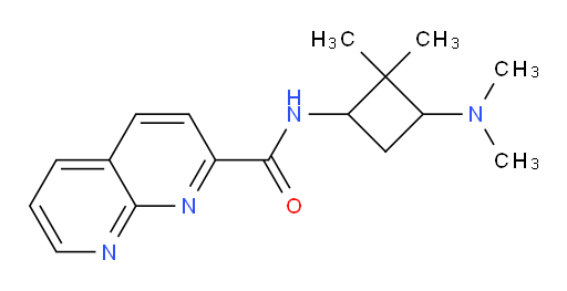 N-(3-(dimethylamino)-2,2-dimethylcyclobutyl)-1,8-naphthyridine-2-carboxamide