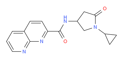 N-(1-cyclopropyl-5-oxopyrrolidin-3-yl)-1,8-naphthyridine-2-carboxamide