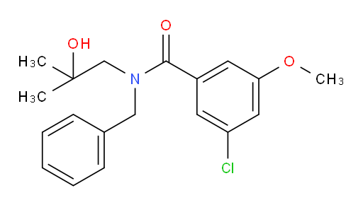 N-benzyl-3-chloro-N-(2-hydroxy-2-methylpropyl)-5-methoxybenzamide