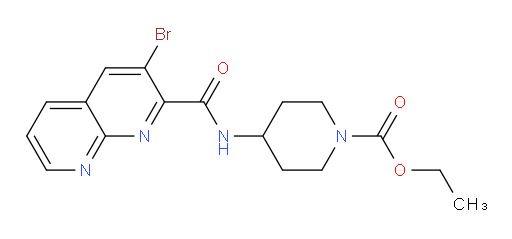 ethyl 4-(3-bromo-1,8-naphthyridine-2-carboxamido)piperidine-1-carboxylate