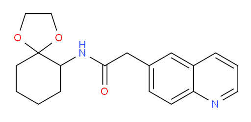 2-(quinolin-6-yl)-N-(1,4-dioxaspiro[4.5]decan-6-yl)acetamide