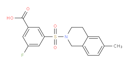 3-fluoro-5-((6-methyl-3,4-dihydroisoquinolin-2(1H)-yl)sulfonyl)benzoic acid